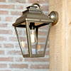 Hackney Outdoor Lantern (Wall Mounted) in Antiqued Brass