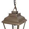 Hackney Outdoor Lantern (with chain) in Antiqued Brass