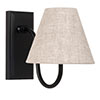 Single Malvern Bathroom Wall Light in Matt Black