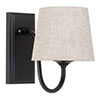 Single Malvern Bathroom Wall Light in Matt Black