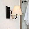 Single Malvern Bathroom Wall Light in Matt Black