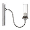 Single Malvern Bathroom Wall Light in Nickel