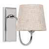 Single Malvern Bathroom Wall Light in Nickel