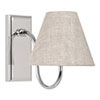 Single Malvern Bathroom Wall Light in Nickel