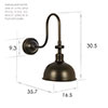 Aldgate Wall Light in Bronze Metallic