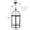 Large Charlecote Lantern in Bronze Metallic