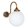 Compton Opal Wall Light in Antiqued Brass