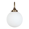 Compton Opal Wall Light in Antiqued Brass