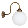 Compton Opal Wall Light in Antiqued Brass