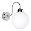 Compton Opal Bathroom/Outdoor Wall Light in Nickel