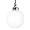 Compton Opal Bathroom Pendant Light in Nickel