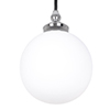 Compton Opal Bathroom Pendant Light in Nickel