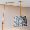 Plug-In Pendant Lampholder with Inline Switch in Antiqued Brass