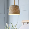 Plug-In Pendant Lampholder with Inline Switch in Antiqued Brass