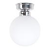 Compton Opal Flush Fitting Ceiling Light in Nickel