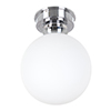 Compton Opal Flush Fitting Ceiling Light in Nickel