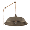 Balmoral Plug-In Pendant with Inline Switch in Antiqued Brass