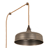 Exeter Plug-In Pendant in Antiqued Brass 