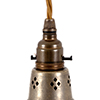 Barbican Plug-In Pendant in Antiqued Brass