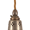 Barbican Plug-In Pendant with Inline switch in Antiqued Brass