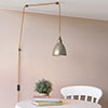 Barbican Plug-In Pendant with Inline switch in Antiqued Brass