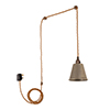 Club Plug-In Pendant in Antiqued Brass