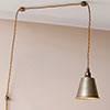 Club Plug-In Pendant with Inline Switch in Antiqued Brass