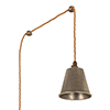 Club Plug-In Pendant with Inline Switch in Antiqued Brass