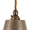 Club Plug-In Pendant with Inline Switch in Antiqued Brass