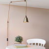 Club Plug-In Pendant with Inline Switch in Antiqued Brass