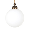 Holborn Opal Bathroom Pendant Light in Antiqued Brass