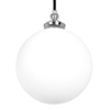 Holborn Opal Bathroom Pendant Light in Nickel 