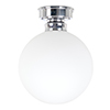 Holborn Opal Flush Fitting Ceiling Light in Nickel