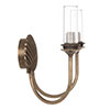 Double Saunton Bathroom Light in Antiqued Brass