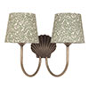 Double Saunton Bathroom Light in Antiqued Brass