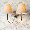 Double Saunton Bathroom Wall Light in Nickel