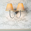 Double Saunton Bathroom Wall Light in Nickel