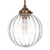 Putney Glass Pendant Light in Antiqued Brass