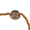 Ashley Fine Fluted Plug-In Pendant with Inline Switch in Antiqued Brass