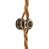 Ashley Fine Fluted Plug-In Pendant with Inline Switch in Antiqued Brass