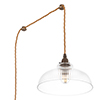 Langley Fine Fluted Plug-In Pendant in Antiqued Brass