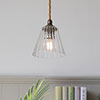 Newton Fluted Pendant Light in Antiqued Brass 