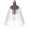 Newton Fluted Pendant Light in Antiqued Brass 