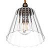 Newton Fluted Pendant Light in Antiqued Brass 