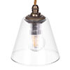 Newton Fine Fluted Pendant Light in Antiqued Brass 