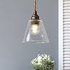 Newton Fine Fluted Pendant Light (ES) in Antiqued Brass