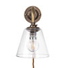 Newton Fine Fluted Plug-In Wall Light in Antiqued Brass