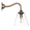 Newton Fine Fluted Wall Light with Carrick Arm in Antiqued Brass