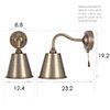 Club Pull Cord Wall Light in Antiqued Brass