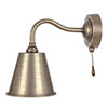 Club Pull Cord Wall Light in Antiqued Brass